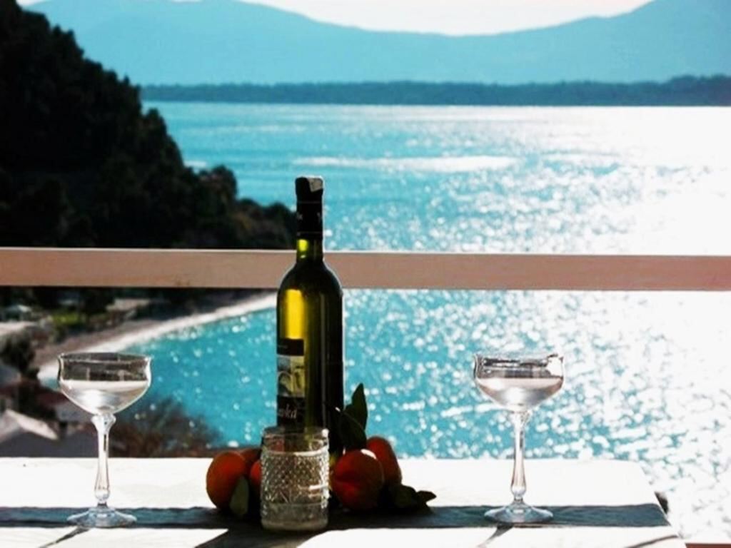 Sea view from Borovik Guest House in Porat, Živogošće